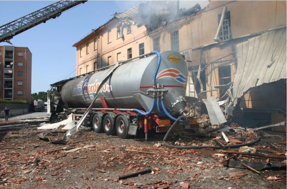 Tanker after the explosion