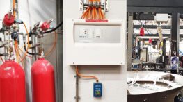 Gaseous fire suppression of a sealing machine in selected CO2